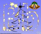 Parlak Noel yıldızlardan, büyük ve küçük harf B oluşmaktadır